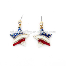 USA flag star stripe color hoop old model boucles d&#39;oreille lot en gros